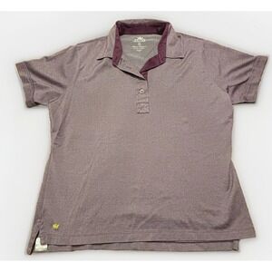 Peter Millar Moisture Wicking Womens XL Short Sleeve Polo Shirt Purple 2-tone